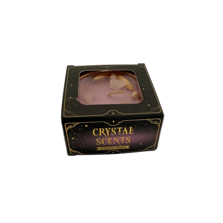 Crystal Rose Quartz AROMA FRAGRANCES Candle - 65g - 5-6h burn time