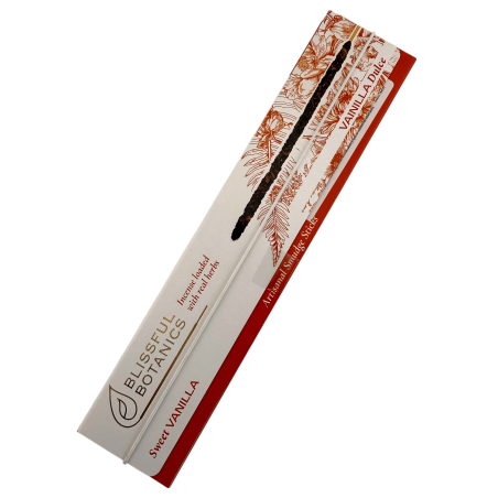 Incienso Orgánico Vainilla Blissful Botanics TULASI Artesano Natural - Vainilla Dulce - 8 barritas incienso orgánicas