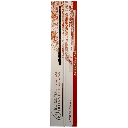 Incienso Orgánico Vainilla Blissful Botanics TULASI Artesano Natural - Vainilla Dulce - 8 barritas incienso orgánicas