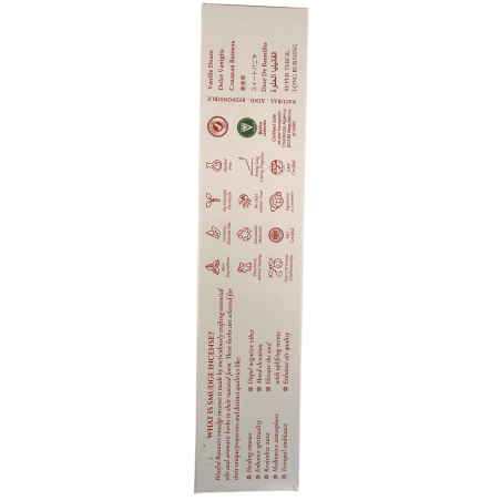 Incienso Orgánico Vainilla Blissful Botanics TULASI Artesano Natural - Vainilla Dulce - 8 barritas incienso orgánicas