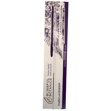 Blissful Botanics TULASI Organic Lavender Incense - Natural Artisan - Inspiring Lavender - 8 Organic Incense Sticks