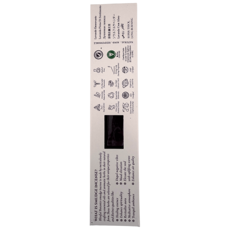 Tămâie organică cu lavandă TULASI de Blissful Botanics - Artizanală naturală - Lavandă inspiratoare - 8 bețișoare de tămâie orga
