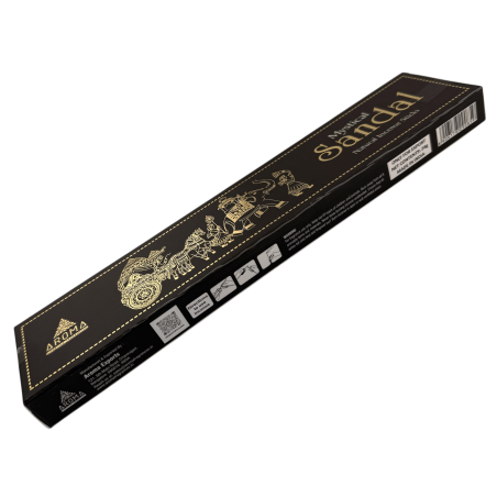 Incenso Masala al Sandalo Mistico AROMA Fragrances - Scatola da 24 g di incenso indiano naturale