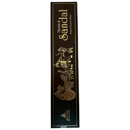Incenso Masala al Sandalo Mistico AROMA Fragrances - Scatola da 24 g di incenso indiano naturale