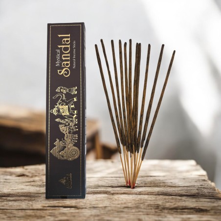 Tămâie Masala cu lemn de santal mistic AROMA Fragrances - Cutie de 24g de tămâie indiană naturală