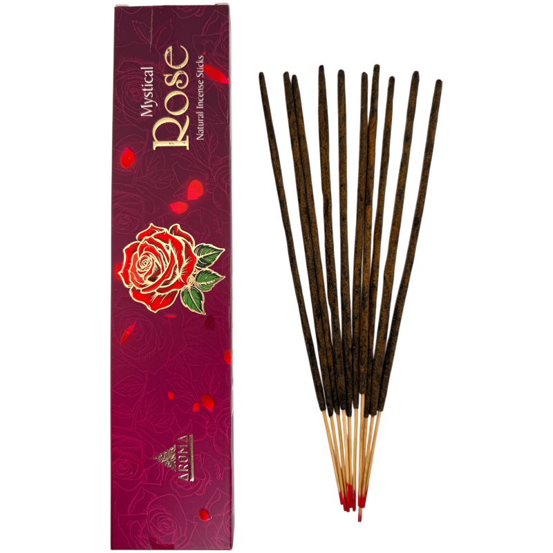 Mystical Rose Masala wierook met aroma AROMA - Doosje van 24 g natuurlijke Indiase wierook-Mystical Aroma Fragrances Wierook-HOSTENATURA