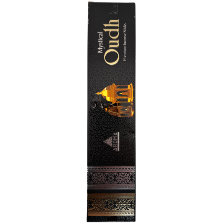 Incienso masala Mystical Oudh AROMA Fragrances - Cajita de 24gr de incienso natural india