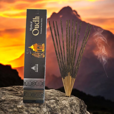 Encens massala Mystical Oudh AROMA Fragrances - Capseta de 24gr d'encens natural índia