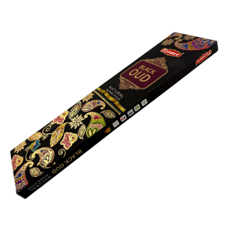 Incienso Tridev Black Oud Natural Incense Sticks - 10 varillas extra gruesas