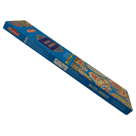 Incienso Tridev Ámbar Almizcle Natural Incense Sticks - 10 varillas extra gruesas