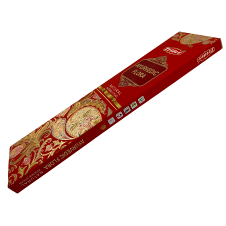 Incienso Tridev Ayurvedic Flora Natural Incense Sticks - 10 varillas extra gruesas
