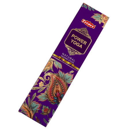 Incienso Tridev Yoga Power Natural Incense Sticks - 10 varillas extra gruesas