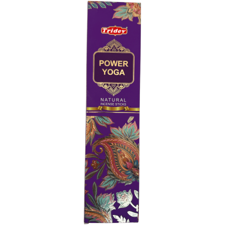 Incienso Tridev Yoga Power Natural Incense Sticks - 10 varillas extra gruesas