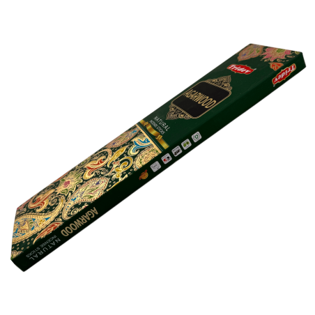Incienso Tridev Agarwood Madera de Agar Natural Incense Sticks - 10 varillas extra gruesas