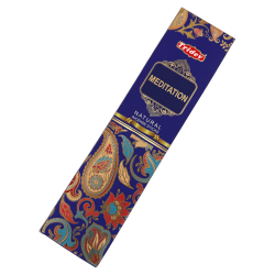 Tridev Natural Meditation Incense Sticks - 10 Extra Thick Sticks