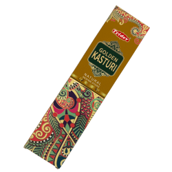 Tridev Golden Kasturi Natürliche Räucherstäbchen - 10 extra dicke Stäbchen