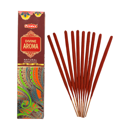 Tridev Natural Aroma Incense Sticks - 10 Extra Thick Sticks