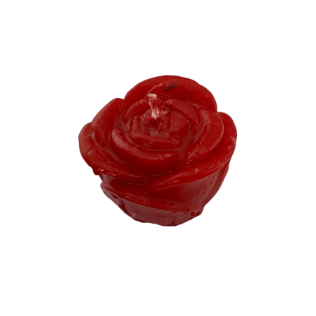 Espelma Vermella en forma de Rosa 6x4,6x7cm