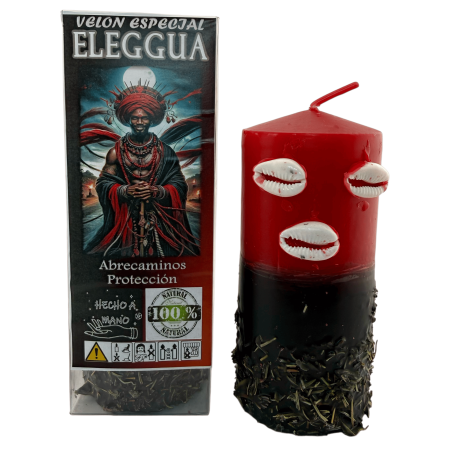 Special Esoteric Candle for Eleggua 14x6cm - Opens Paths and Provides Protection
