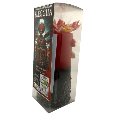 Candela esoterica speciale per Eleggua 14x6cm - Apre percorsi e fornisce protezione