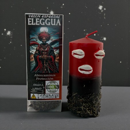 Vela Esotérica Especial para Eleggua 14x6cm - Abre Caminhos e Oferece Proteção