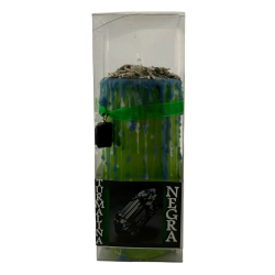 Velón Talismán Turmalina - Velón Esotérico con Amuleto Especial 14x6cm - Protección y Aleja las malas energías