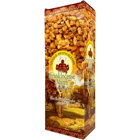 Incienso SAC Frankincense Mirra - Caja de 6 paquetes hexagonales de 20 barritas 120 barritas de incienso