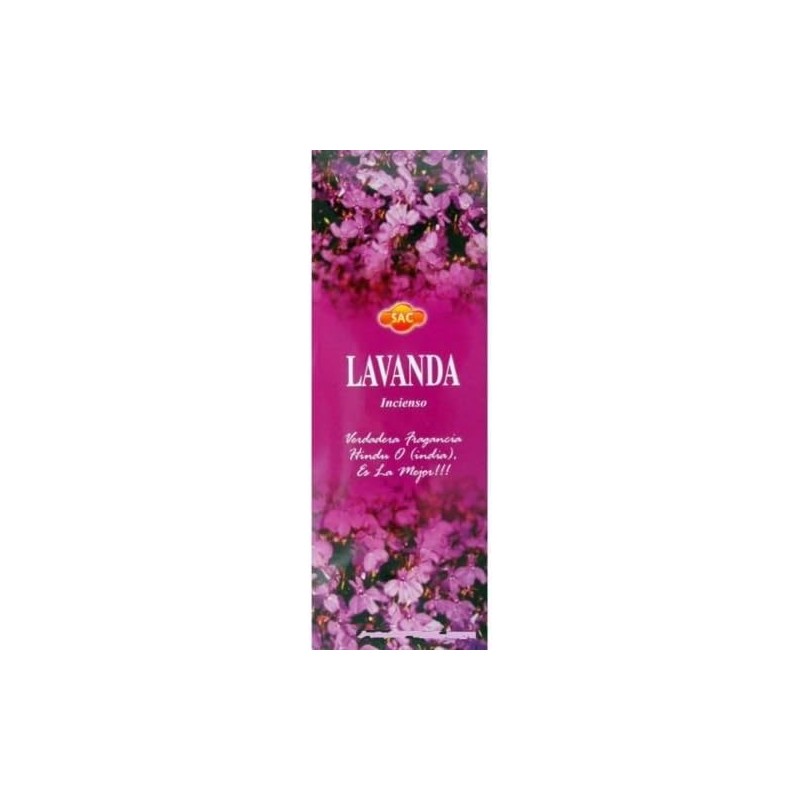 SAC Lavender Incense - Box of 6 hexagonal packs of 20 sticks each, 120 incense sticks-SAC INCENSES-HOSTENATURA