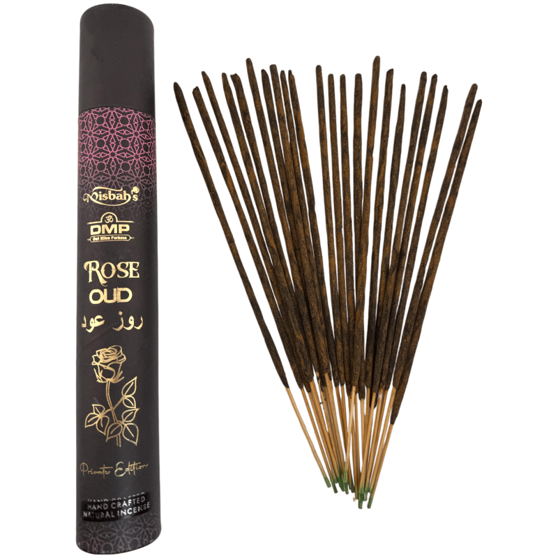 Misbahs DMP Privatutgåva Rose Oud Rökelse - 40gr. Handgjord rökelse-Masala Rökelse DMP Misbahs Privatutgåva-HOSTENATURA