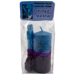 Veló Clau del Poder Poder Mental HOSTENATURA - 14x8cm - Espelma Esotèrica Artesanal