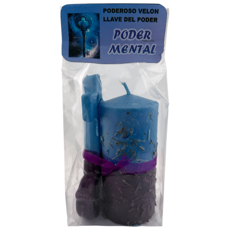 Vela Chave do Poder, Poder Mental, HOSTENATURA - 14x8cm - Vela Esotérica Artesanal