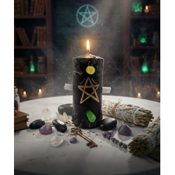 Bougie à 7 mèches brise les sorts et la magie 12,5 x 6 cm