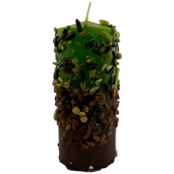 秘教ウィッカの角付きキャンドル 14x6cm - 豊穣