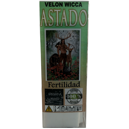 Vela Wicca Esotérica com Chifres 14x6cm - Fertilidade