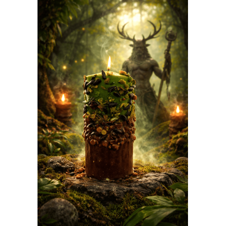 Esoteric Wicca Horned Candle 14x6cm - Fertility