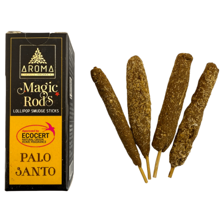 Lollipop Palo Santo Magic Rods Räucherstäbchen mit AROMA - 4 dicke Stäbchen