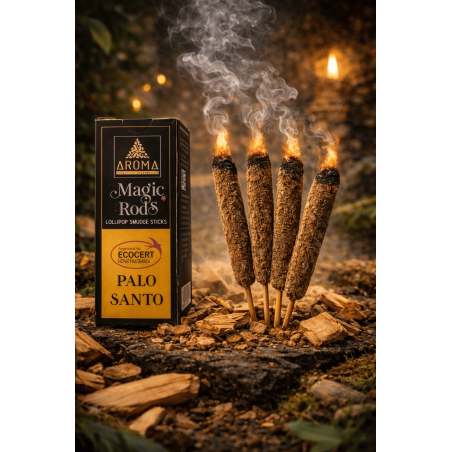 Lollipop Palo Santo Magic Rods Rökelse AROMA Dofter - 4 Tjocka Pinnar