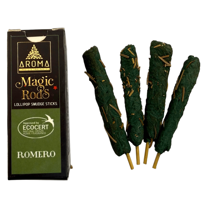 Lollipop Rozemarijn Wierookstokjes AROMA geur - 4 dikke stokjes-Wierookstokjes met lolly-aroma-HOSTENATURA