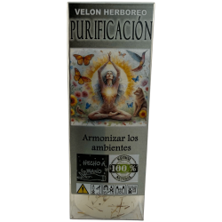 Świeca ziołowa oczyszczająca - świeca ezoteryczna 14x6 cm - harmonizuje otoczenie