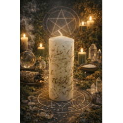 Candela alle erbe purificanti - Candela esoterica 14x6cm - Armonizza gli ambienti