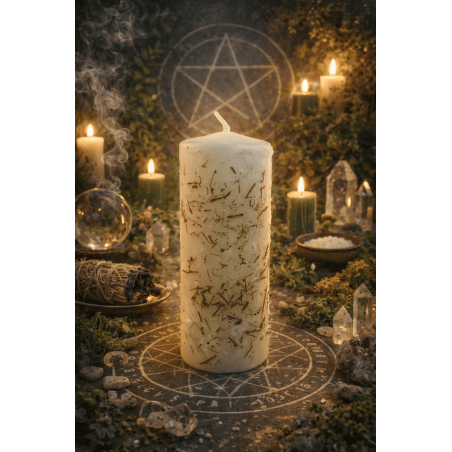 Velón Herboreo Purificación - Velón Esotérico 14x6cm - Armonizar los ambientes