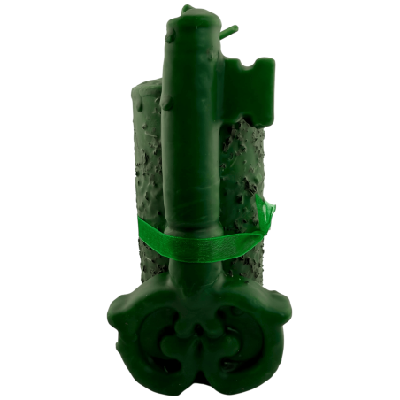 Velón Llave del Poder Trabajo HOSTENATURA - 14x8cm - Vela Esotérica Artesanal