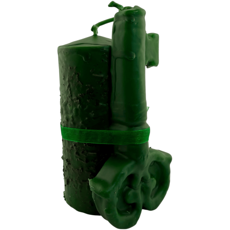 Velón Llave del Poder Trabajo HOSTENATURA - 14x8cm - Vela Esotérica Artesanal