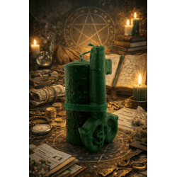 Velón Llave del Poder Trabajo HOSTENATURA - 14x8cm - Vela Esotérica Artesanal