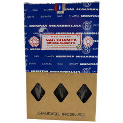 Caixa Encens Orgànic SATYA Nag Champa Smudge - 12 capsetes de 25gr.