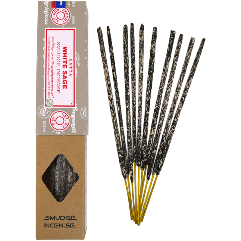 SATYA Incenso biologico alla salvia bianca - Scatola da 25 g-Incenso Satya biologico-HOSTENATURA