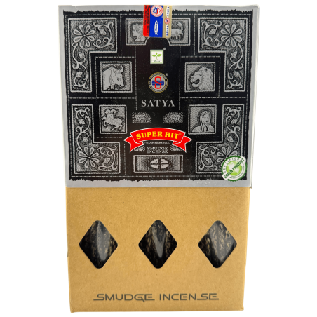 SATYA Super Hit Smudge Organic Incense Box - 12 scatole da 25 g.