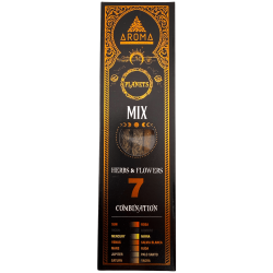 Incienso Orgánico 7 Planetas Mix Hierbas y Flores AROMA Fragrances - 7 barritas gruesas artesanales