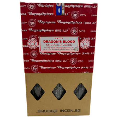 Caixa Encens Orgànic SATYA Sang de Drac Smudge - 12 capsetes de 25gr.