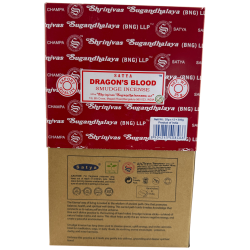 SATYA Organic Incense Box Dragon's Blood Smudge - 12 boxes of 25g.